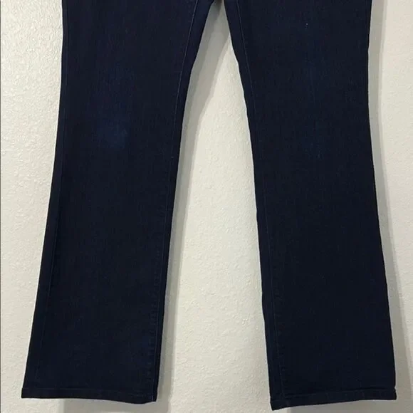 Loft Curvy Sexy Bootcut Denim Jeans Womens 10 Stretchy Casual Dark Wash Mid Rise - Picture 2 of 9